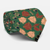 フローラパターン（の模様が）あるネックタイ ネクタイ (ロール)