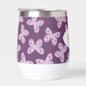 フローラパターン(の模様が)あるパーソナライズされた蝶 (右面)