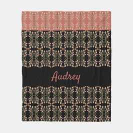 フローラパターン（の模様が）ある設計者 フリースブランケット