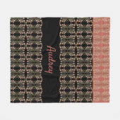 フローラパターン(の模様が)ある設計者 フリースブランケット (正面(横))