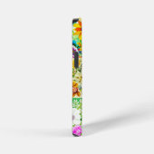 フローラパッチワークアートウォーターカラーフラワー iPhoneケース (右側面)