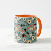 フローラパッチワークハロウィーンこうもり&花 マグカップ (正面右)