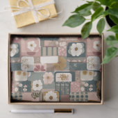 フローラパッチワークパターンティッシュペーパー 薄葉紙 (ギフト)