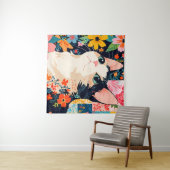 フローラパッチワーク猫 タペストリー (インサイチュ(横))