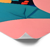 フローラパッチワーク猫 ポスター (角)