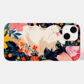 フローラパッチワーク猫 Case-Mate iPhoneケース (裏面 (横))