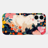 フローラパッチワーク猫 Case-Mate iPhoneケース (裏面 (横))