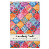 フローラパッチワーク裁縫機械壁カレンダー カレンダー (カバー)