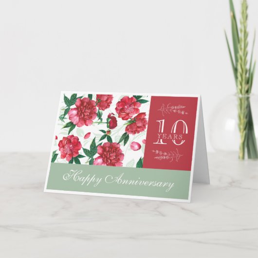 フローラパッチワークHappy Anniversary Card カード (正面)