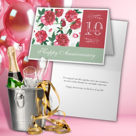 フローラパッチワークHappy Anniversary Card カード