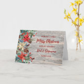 フローラパパと義母メリークリスマス カード (黄色い花)