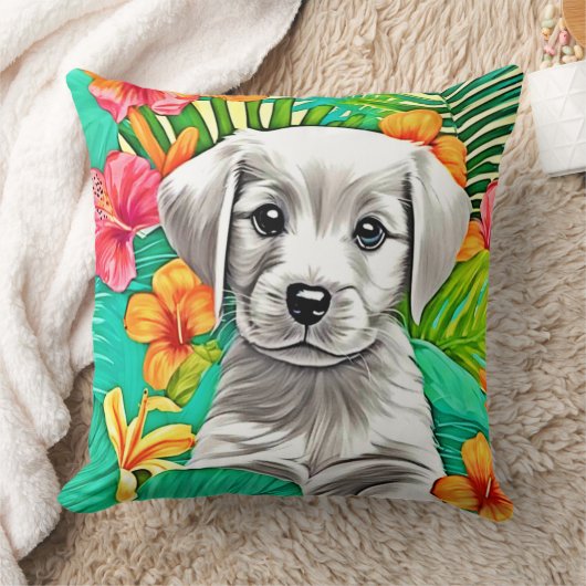 フローラパピーアート クッション (ブランケット)