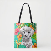 フローラパピーアート トートバッグ (正面)