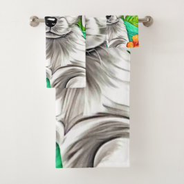 フローラパピーアート バスタオルセット