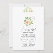 フローラパラシュートブライダル又はベビーシャワー（郵便） 招待状 (正面)