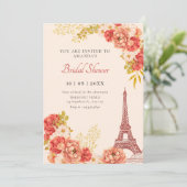 フローラパリエッフェルタワーブライダルシャワー 招待状 (スタンド正面)