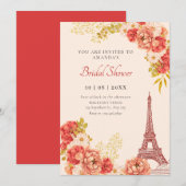 フローラパリエッフェルタワーブライダルシャワー 招待状 (正面/裏面)