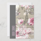フローラパリエッフェルタワーヴィンテージブライダルシャワー 招待状 (正面)