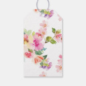 フローラパリエッフェルタワー誕生日パーティーの好意 ギフトタグ (裏面)