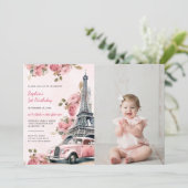 フローラパリエッフェルタワー1stバースデーフォト 招待状 (スタンド正面)