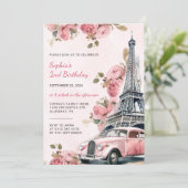 フローラパリエッフェルタワー2nd誕生日パーティー 招待状 (スタンド正面)