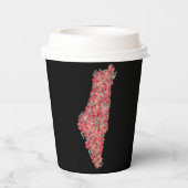 フローラパレスチナはパレスチナ人のための芸術の自由を地図に載せる 紙コップ (裏面)