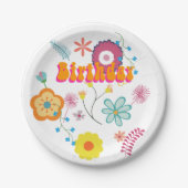 フローラパワカラフルーピンク ペーパープレート (正面)