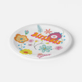 フローラパワカラフルーピンク ペーパープレート (アングル)