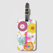 フローラパワカラフルーピンク ラゲッジタグ (正面縦)