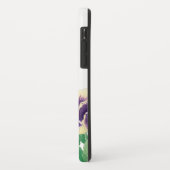 フローラパンジーシルエット：ヴィンテージ絵画フラワー Case-Mate iPhoneケース (裏面/左)