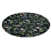 フローラパンダの模様(ピンクとブルーのバラ) カッティングボード (角)