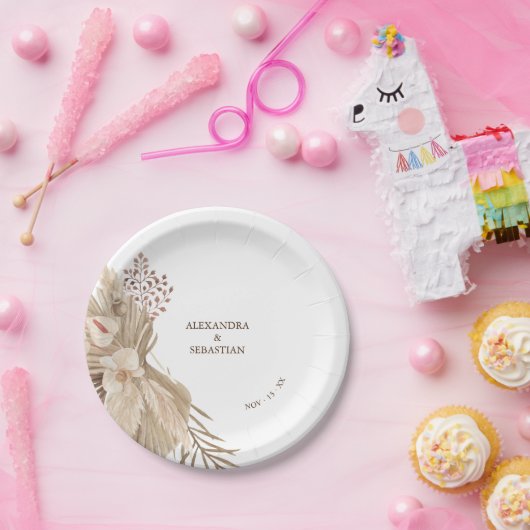 フローラパンパグラ結婚スの紙プレート ペーパープレート (パーティー)