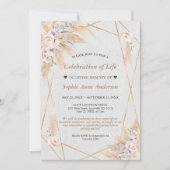 フローラパンパスグラスお祝い記念碑 招待状 (正面)