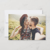 フローラパンパスグラスウェディング日付カードを保存 招待状 (裏面)