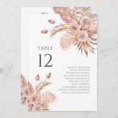 フローラパンパスグラステーブル結婚番号の座席 (正面/裏面)