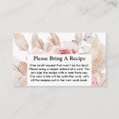 フローラパンパスグラスブライダルシャワーレシピリクエスト 名刺 (正面)