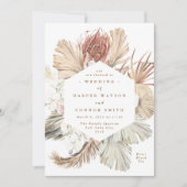 フローラパンパスグラス熱帯ジャングル 招待状 (正面)