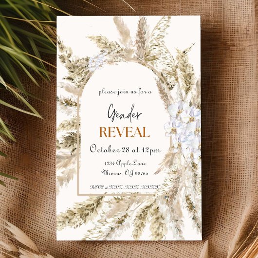 フローラパンパスジェンダーリビール招待状 招待状