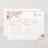 フローラパンパバラ金ゴールドブライダルシャワーレシピカード ポストカード (正面/裏面)