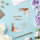 フローラパンパ素朴ステラコッタ結婚脚本 アクリル招待状 (インサイチュ (ウェディング))