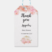 フローラパンプキモダンンありがとうラベル。 ギフトタグ (裏面)