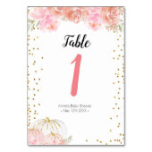 フローラパンプキモダンン表の番号 テーブルナンバー (裏面)