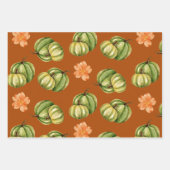 フローラパンプキンオータム秋 ラッピングペーパーシート (正面3)