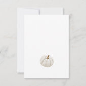 フローラパンプキンガールベビーシャワー秋 サンキューカード (裏面)