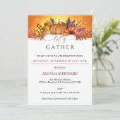 フローラパンプキンサンクスギビングディナー招待状 招待状 (スタンド正面)