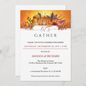 フローラパンプキンサンクスギビングディナー招待状 招待状 (正面/裏面)