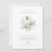 フローラパンプキンサンクスギビングディナー招待状 招待状 (正面)