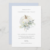 フローラパンプキンサンクスギビングディナー招待状 招待状 (正面/裏面)