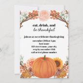フローラパンプキンサンクスギビング招待状 招待状 (正面)