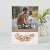 フローラパンプキンサンクスギビング秋ホリデーカード シーズンカード (スタンド正面)